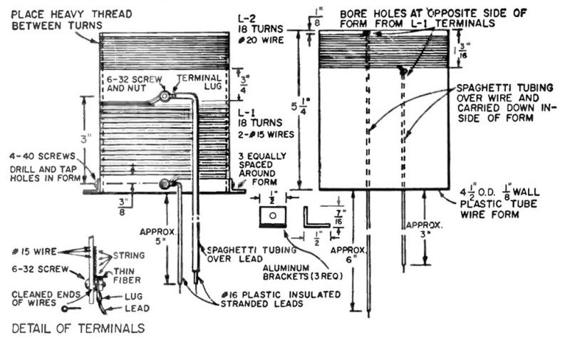 Primary and tickler windings of the New and Improved Tesla Coil