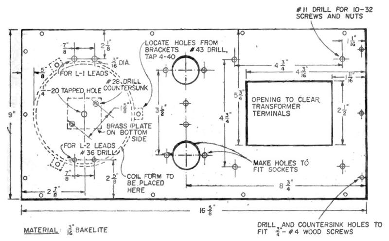 Layout of holes in top panel of New and Improved Tesla Coil