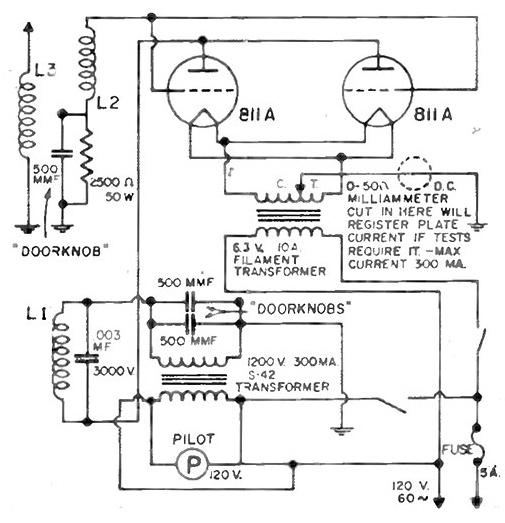 Schematic circuit of New and Improved Tesla Coil
