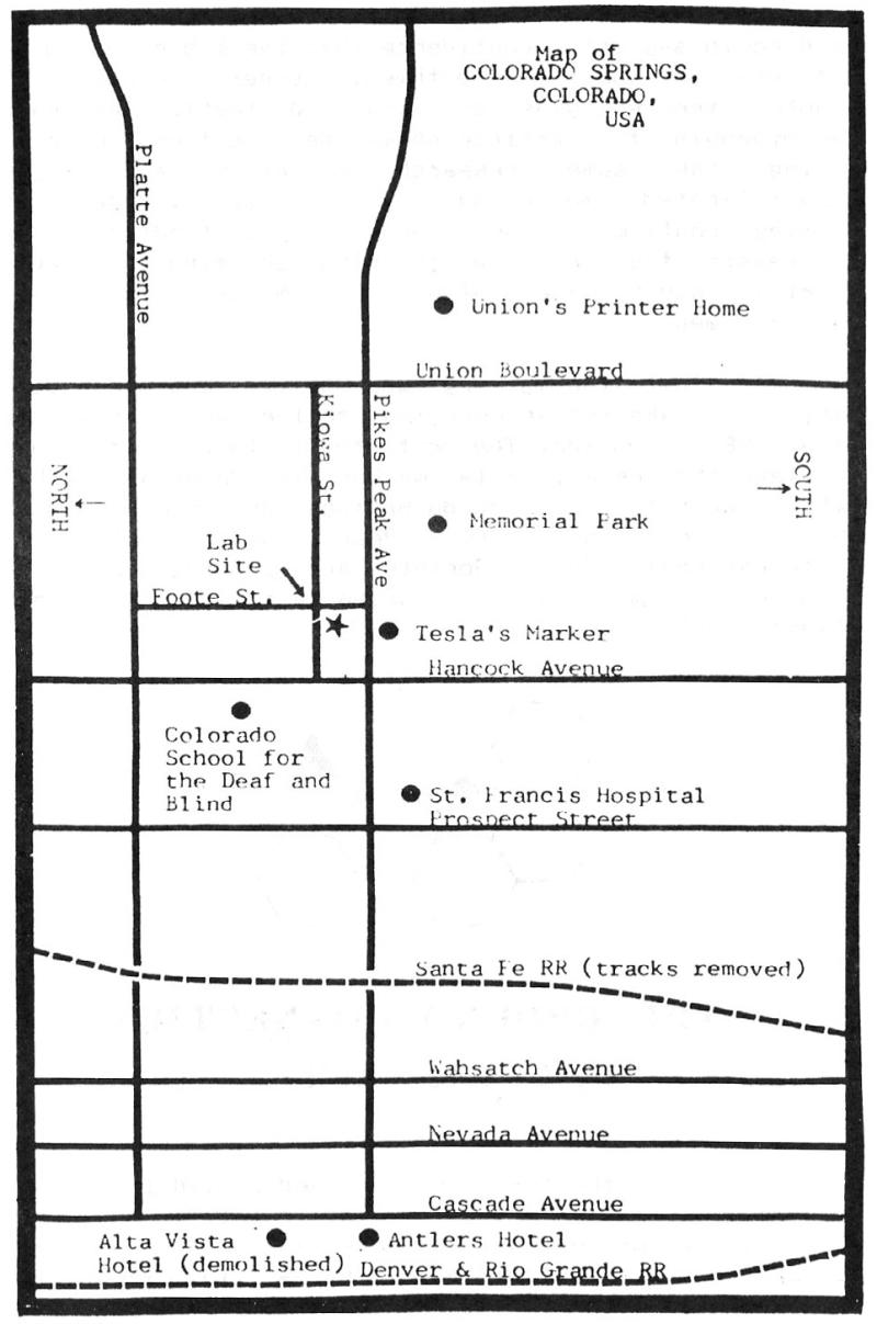 Map showing Colorado Springs lab location