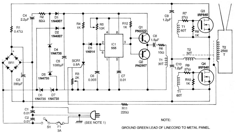 Schematic diagram for solid-state Jacob's ladder.