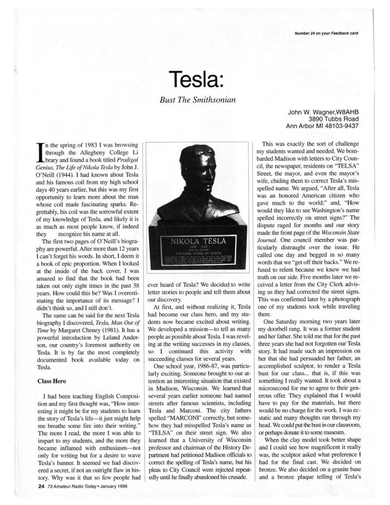 Preview of Tesla: Bust The Smithsonian article