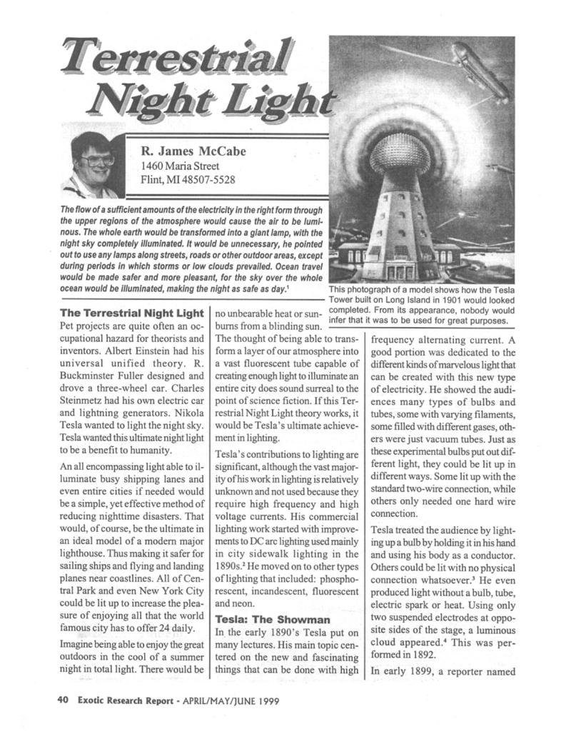 Preview of Terrestrial Night Light article