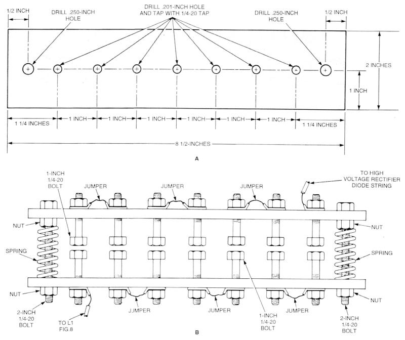 Solid-state Tesla coil spark gap assembly.