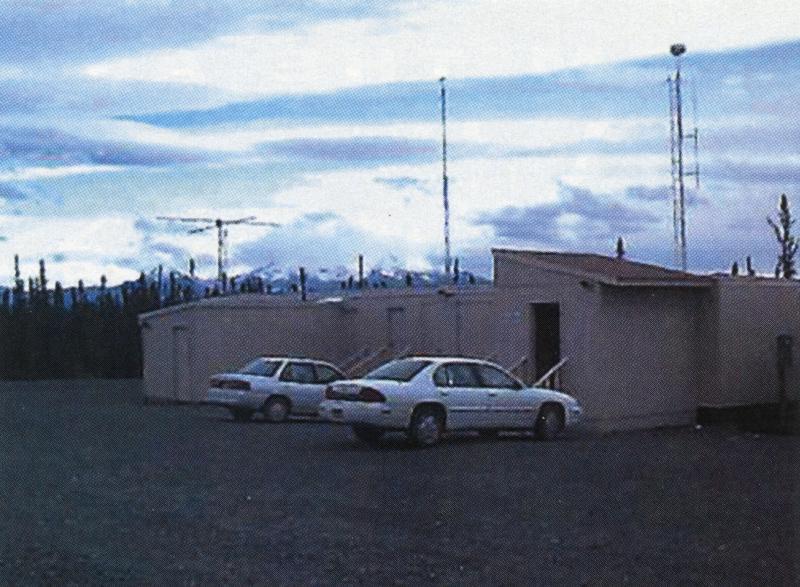 The nondescript buildings of the HAARP radio-wave program.