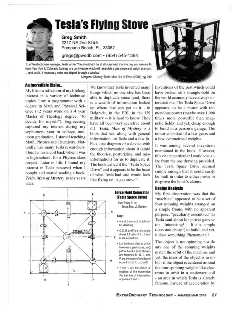 Preview of Nikola Tesla’s Flying Stove article