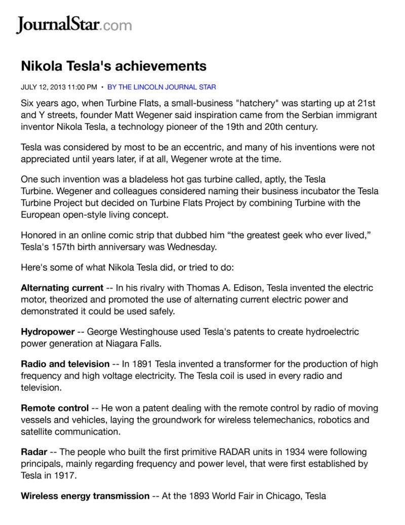 Preview of Nikola Tesla’s Achievements article