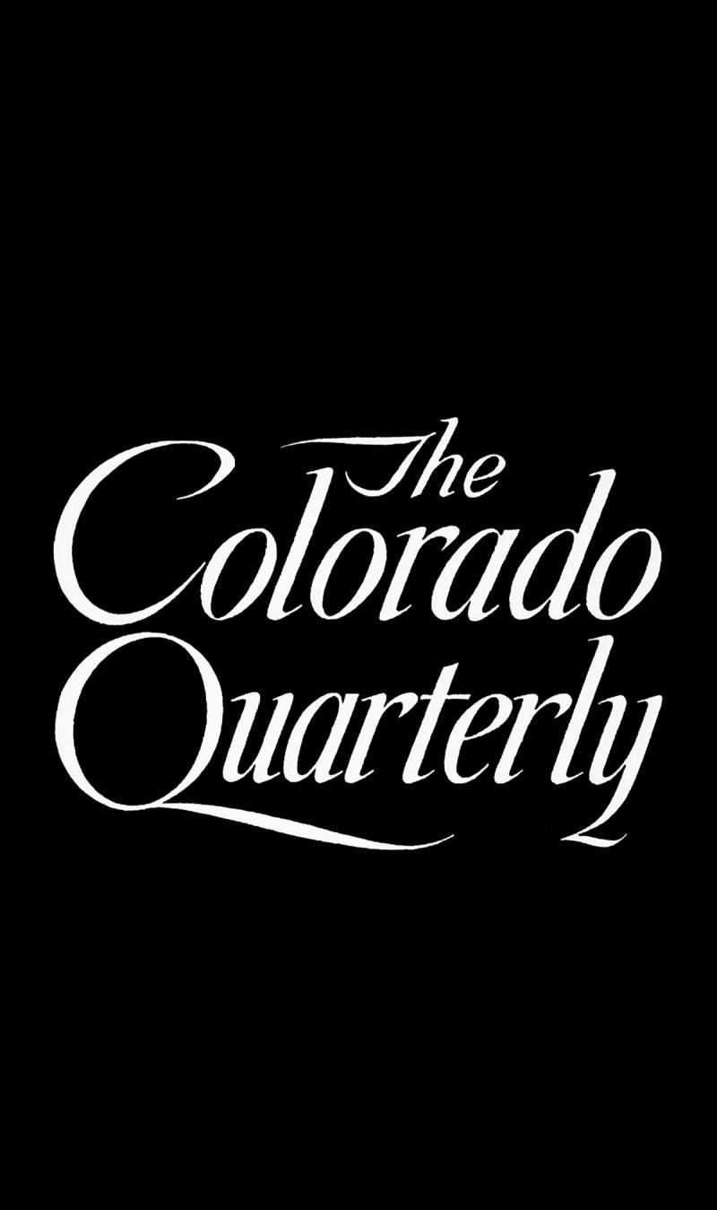 Colorado Quarterly - Front cover