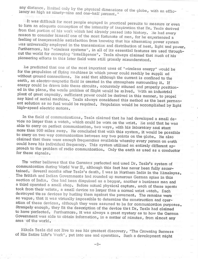 Dr. Nikola Tesla: The Forgotten Super Man of Our Industrial Age - Page 8