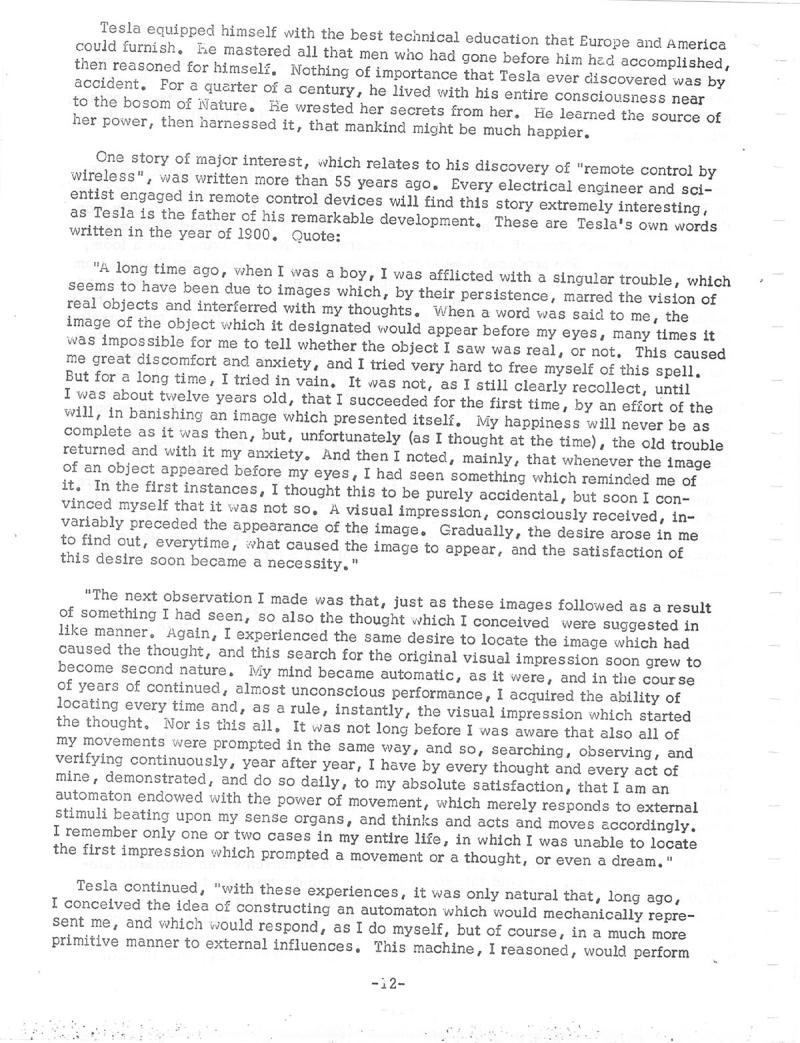 Dr. Nikola Tesla: The Forgotten Super Man of Our Industrial Age - Page 12