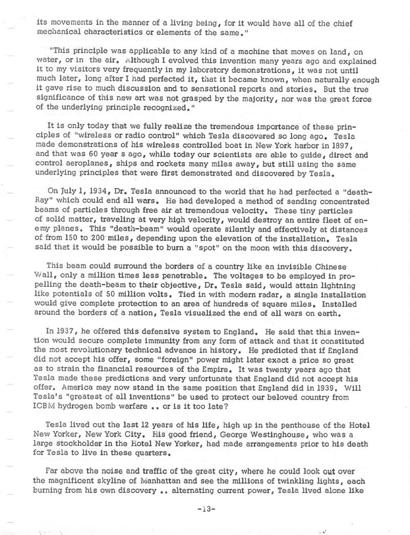 Dr. Nikola Tesla: The Forgotten Super Man of Our Industrial Age - Page 13