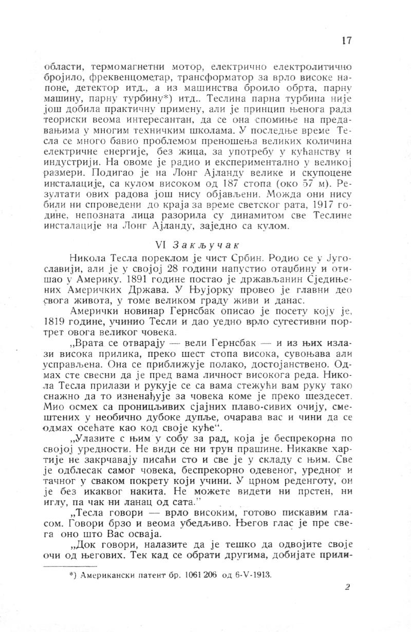 Nikola Tesla and His Works - On the Occassion of the Eightieth Anniversary - Page 17