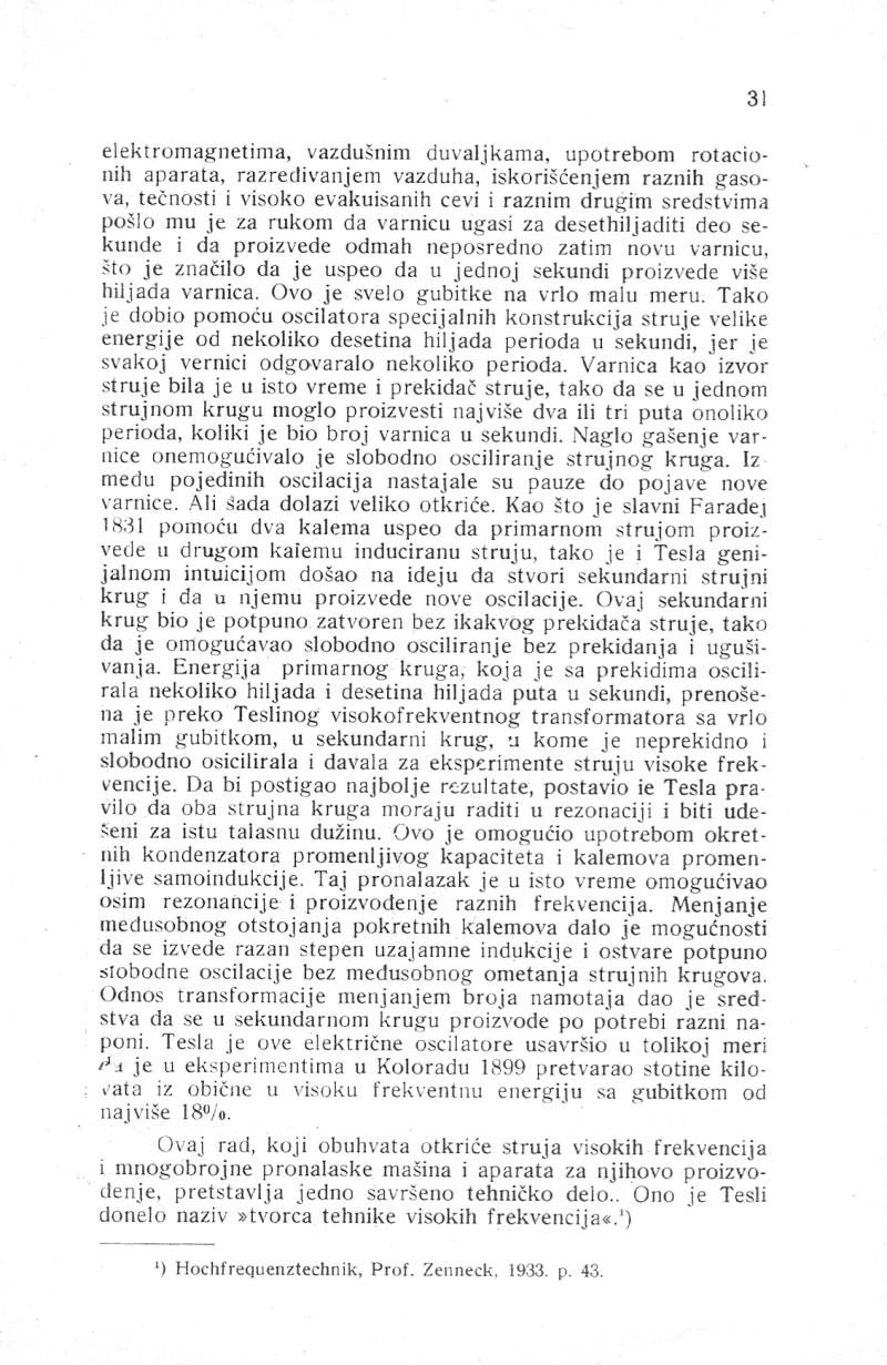 Nikola Tesla and His Works - On the Occassion of the Eightieth Anniversary - Page 31
