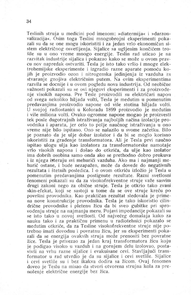 Nikola Tesla and His Works - On the Occassion of the Eightieth Anniversary - Page 34