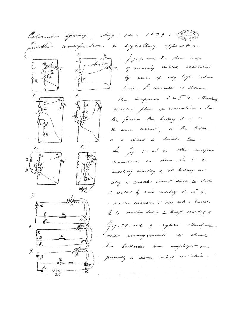 Nikola Tesla : Colorado Springs Notes - Aug. 12, 1899