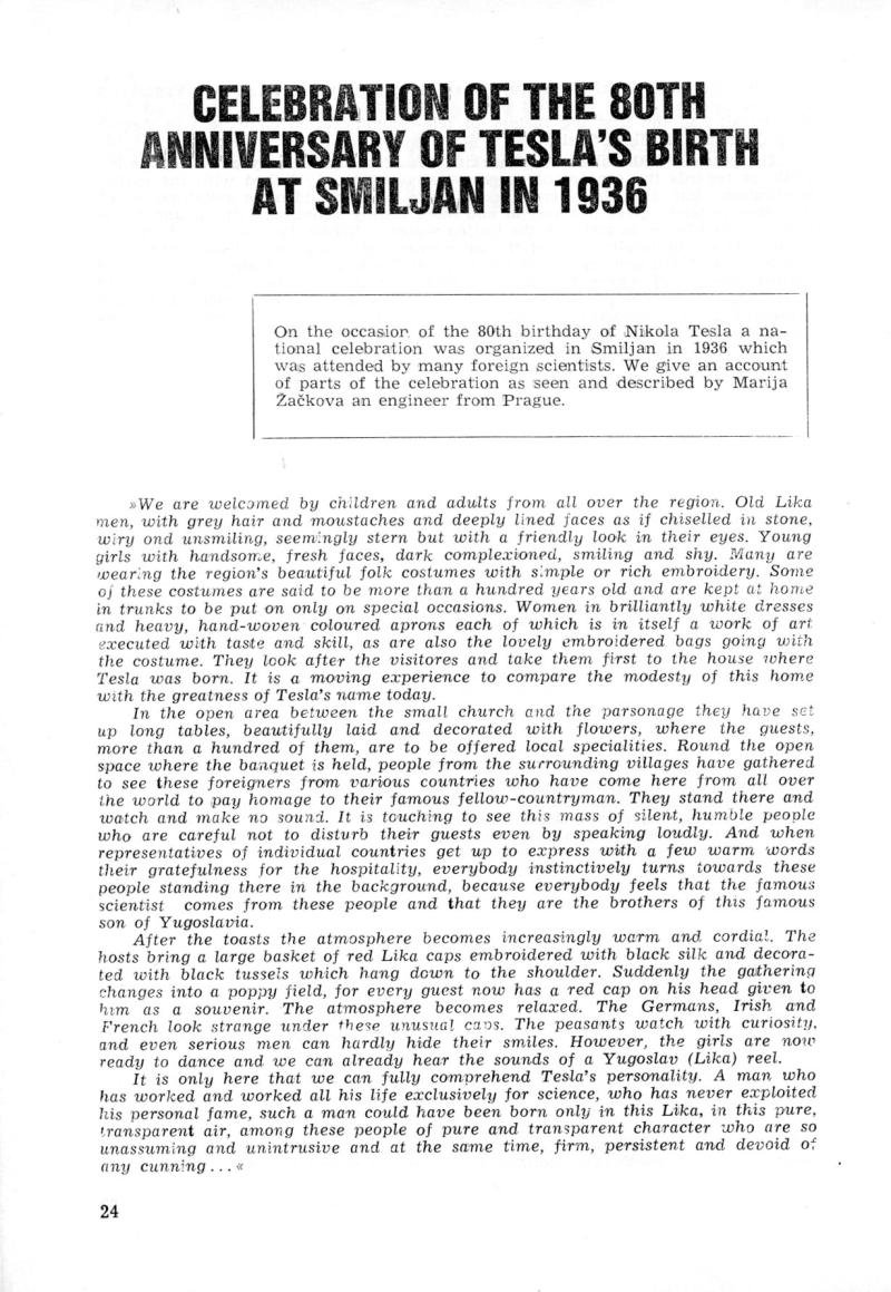 Nikola Tesla: Programme of Celebrations (1976) - Page 24