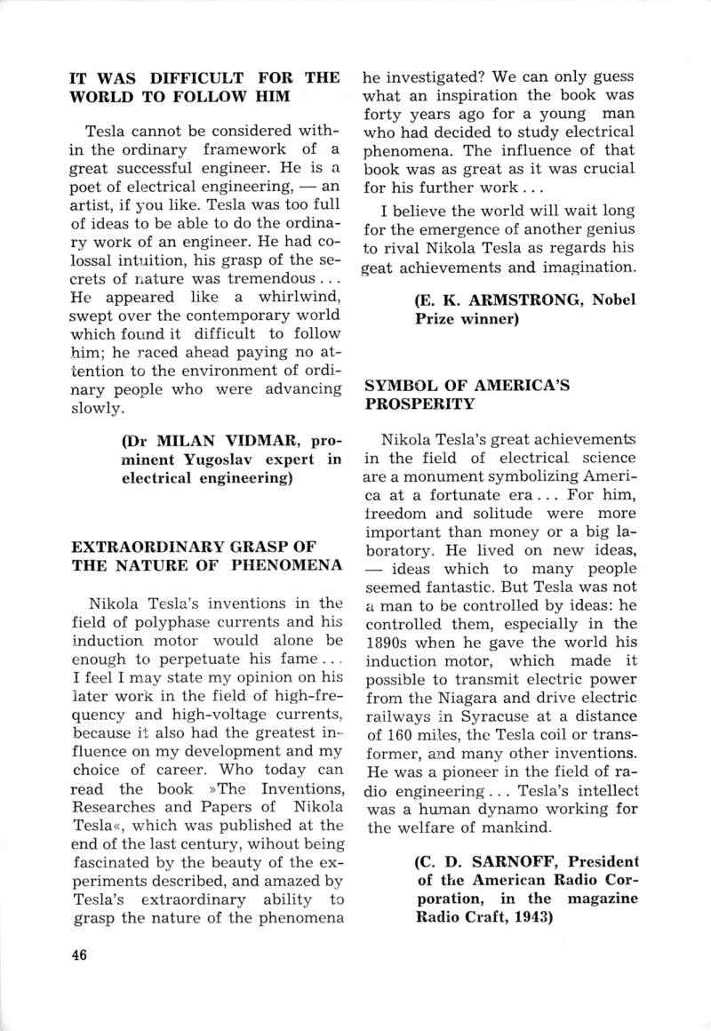 Nikola Tesla: Programme of Celebrations (1976) - Page 46