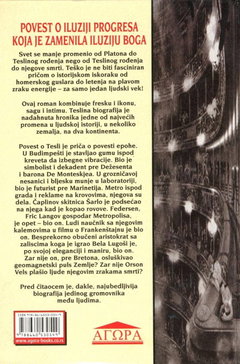 Tesla, Portrait Among Masks - Back cover