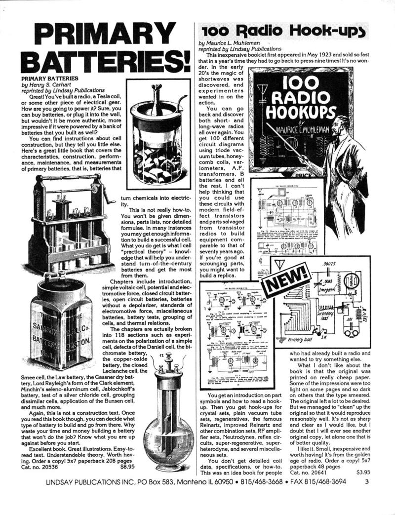 Lindsay's Electrical Books - Spring 1991 - Page 3