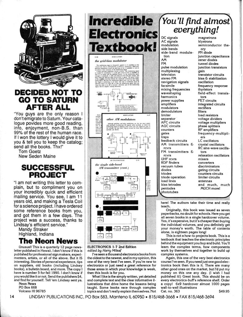 Lindsay's Electrical Books - Spring 1991 - Page 14