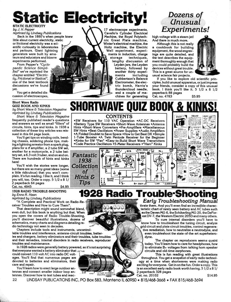 Lindsay's Electrical Books - Spring 1991 - Page 22