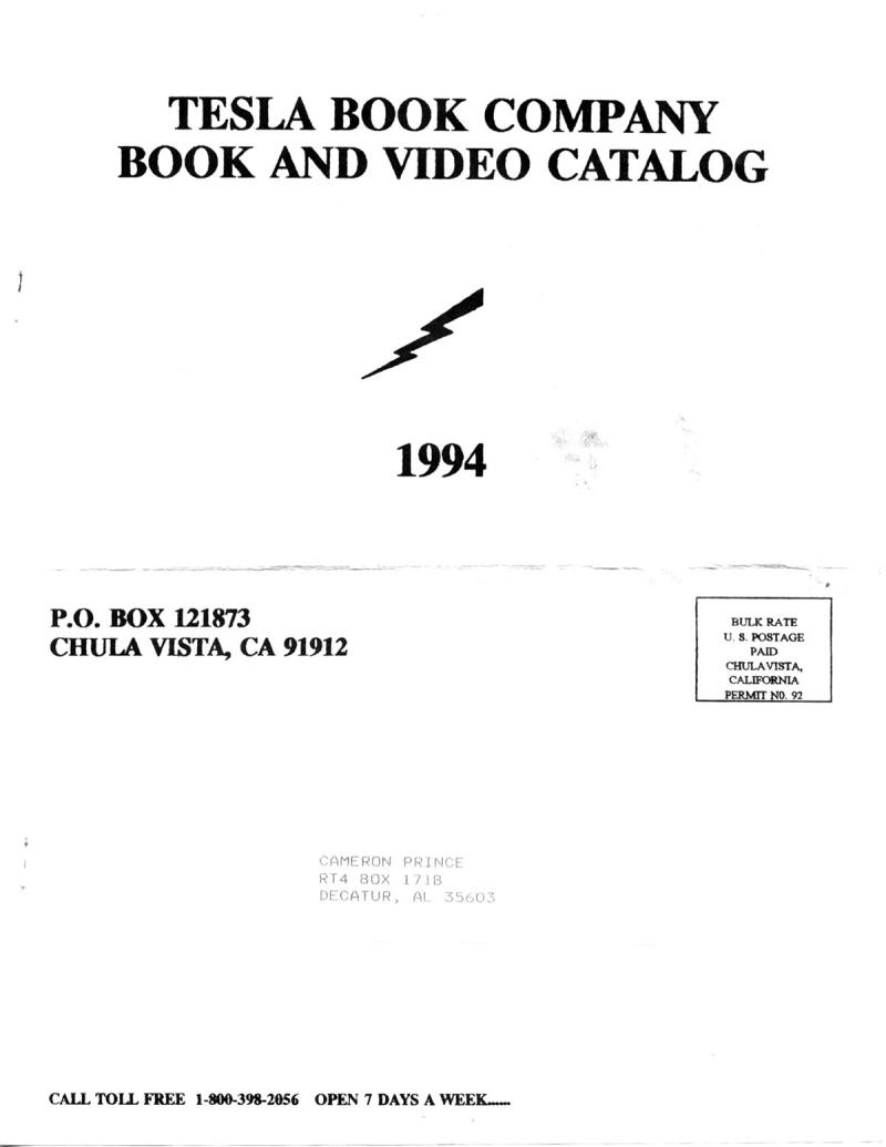 Tesla Book Company - 1994 - Page 1
