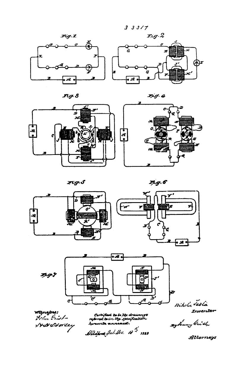 Nikola Tesla Canadian Patent 33317 - Improvements in Methods and Apparatus for Converting Alternating into Direct Currents - Image 1