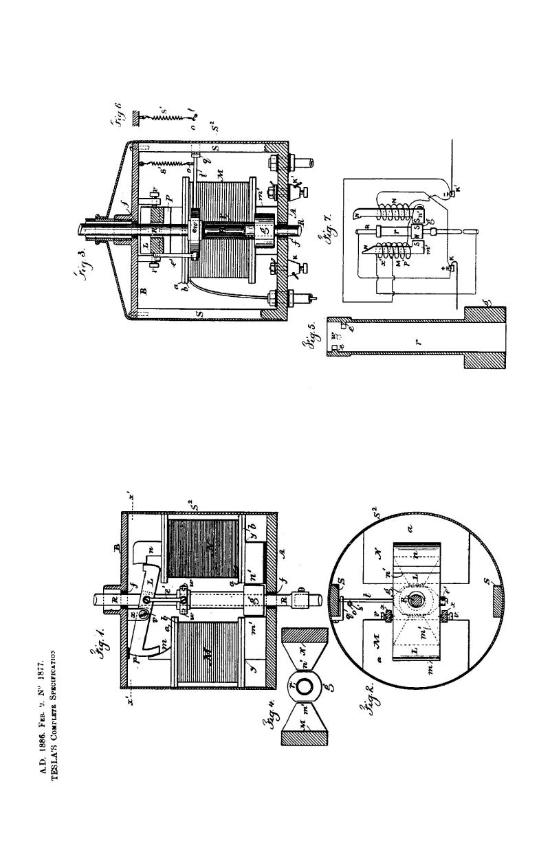Nikola Tesla British Patent 1877 - Improvements in Electric Lamps - Image 1