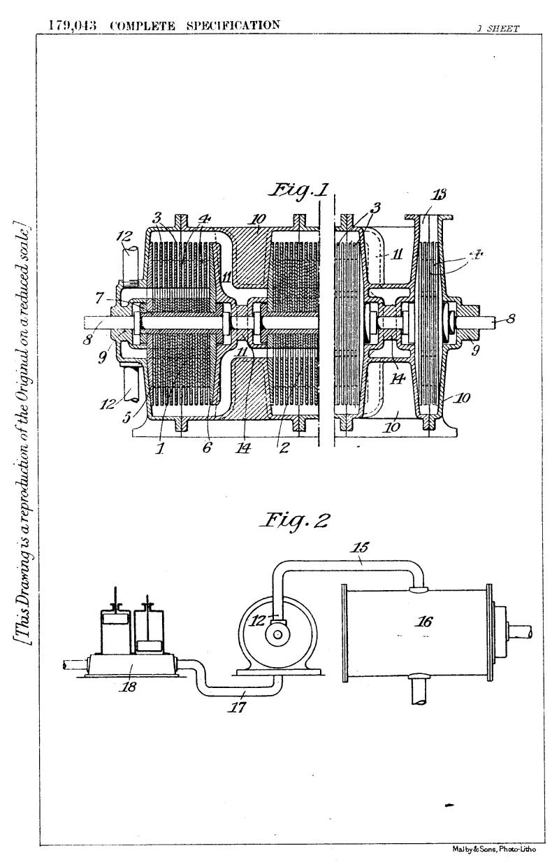 Nikola Tesla British Patent 179,043 - Improved Process of and Apparatus for Production of High Vacua - Image 1