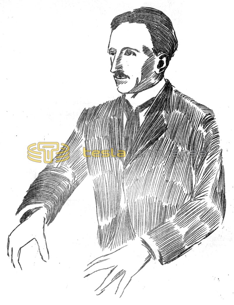 Reproduction of Tesla portrait by Princess Lwoff-Parlaghy