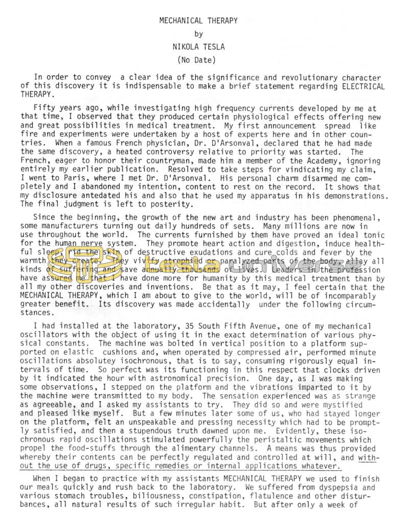 Preview of Mechanical Therapy article