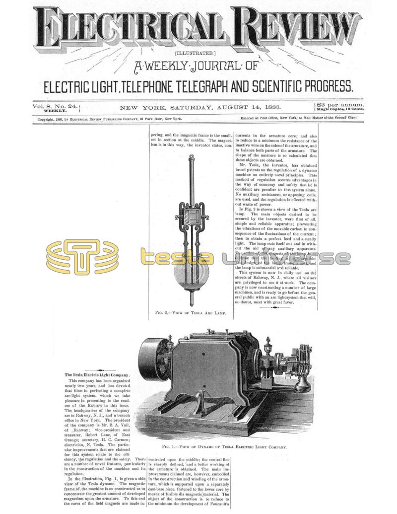 Preview of The Tesla Electric Light Company article