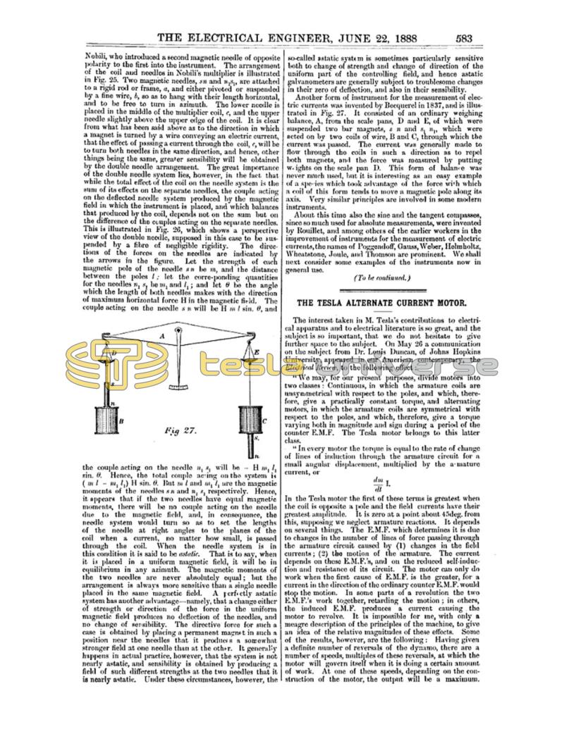 Preview of The Tesla Alternate Current Motor article