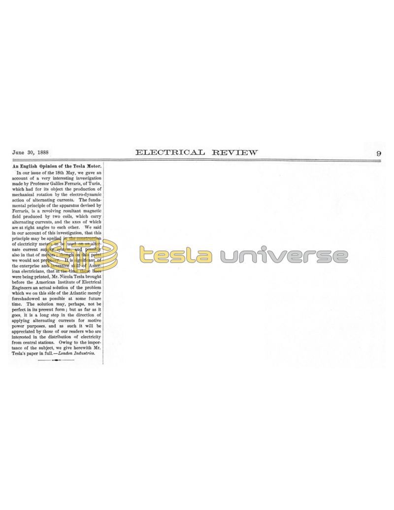 Preview of An English Opinion of the Tesla Motor article