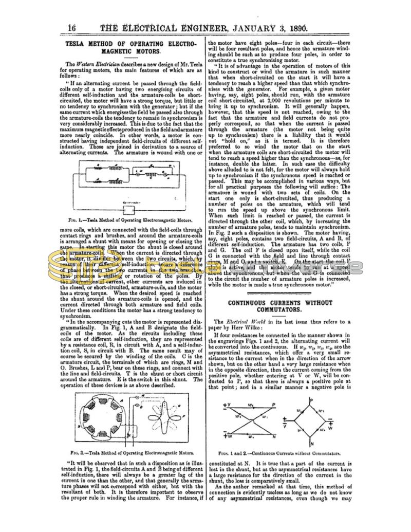 Preview of Tesla Method of Operating Electro-Magnetic Motors article