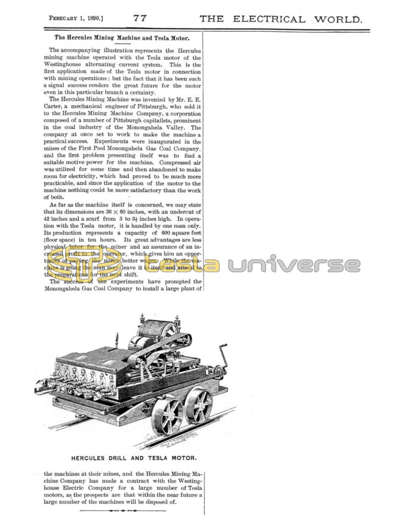 Preview of The Hercules Mining Machine and Tesla Motor article