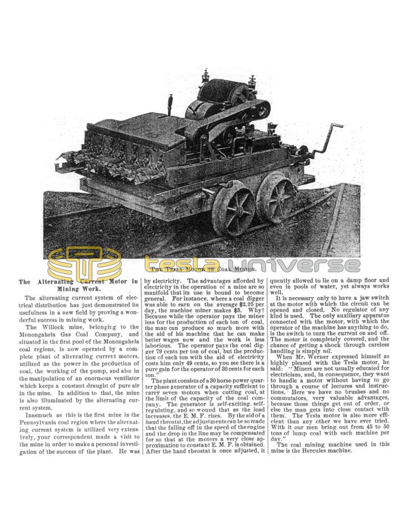 Preview of The Alternating Current Motor in Mining Work article