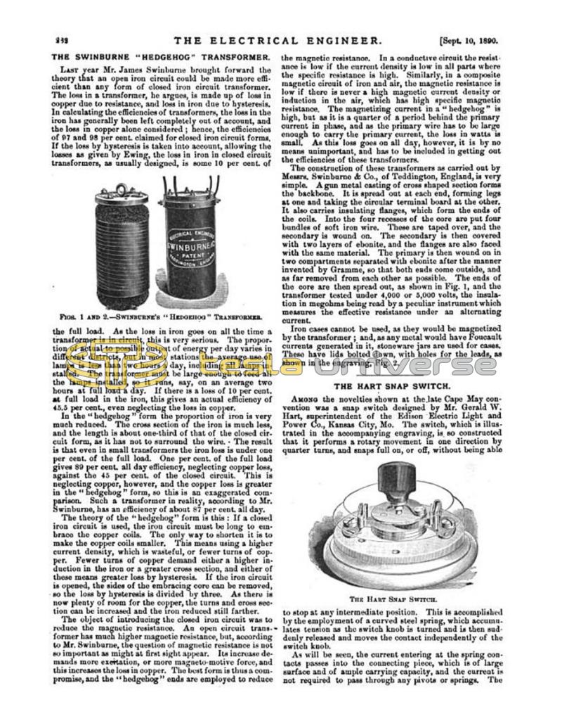 Preview of The Swinburne "Hedgehog" Transformer article