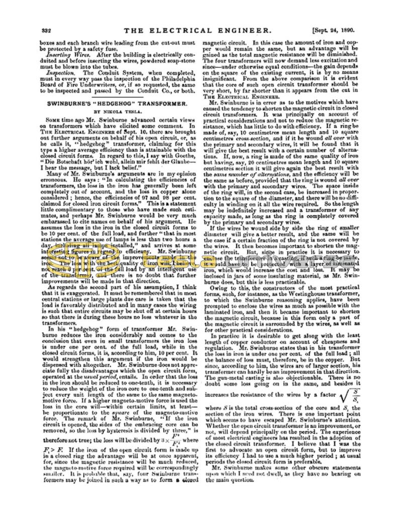 Preview of Swinburne's "Hedgehog" Transformer article