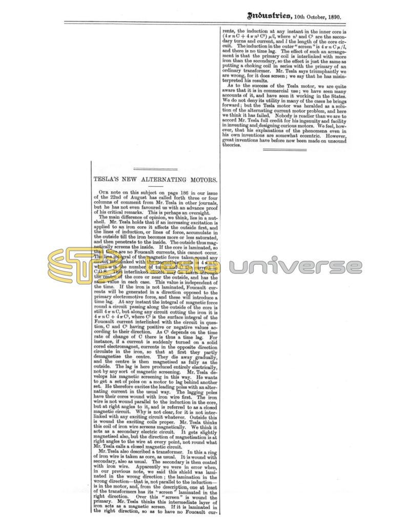 Preview of Tesla's New Alternating Motors article