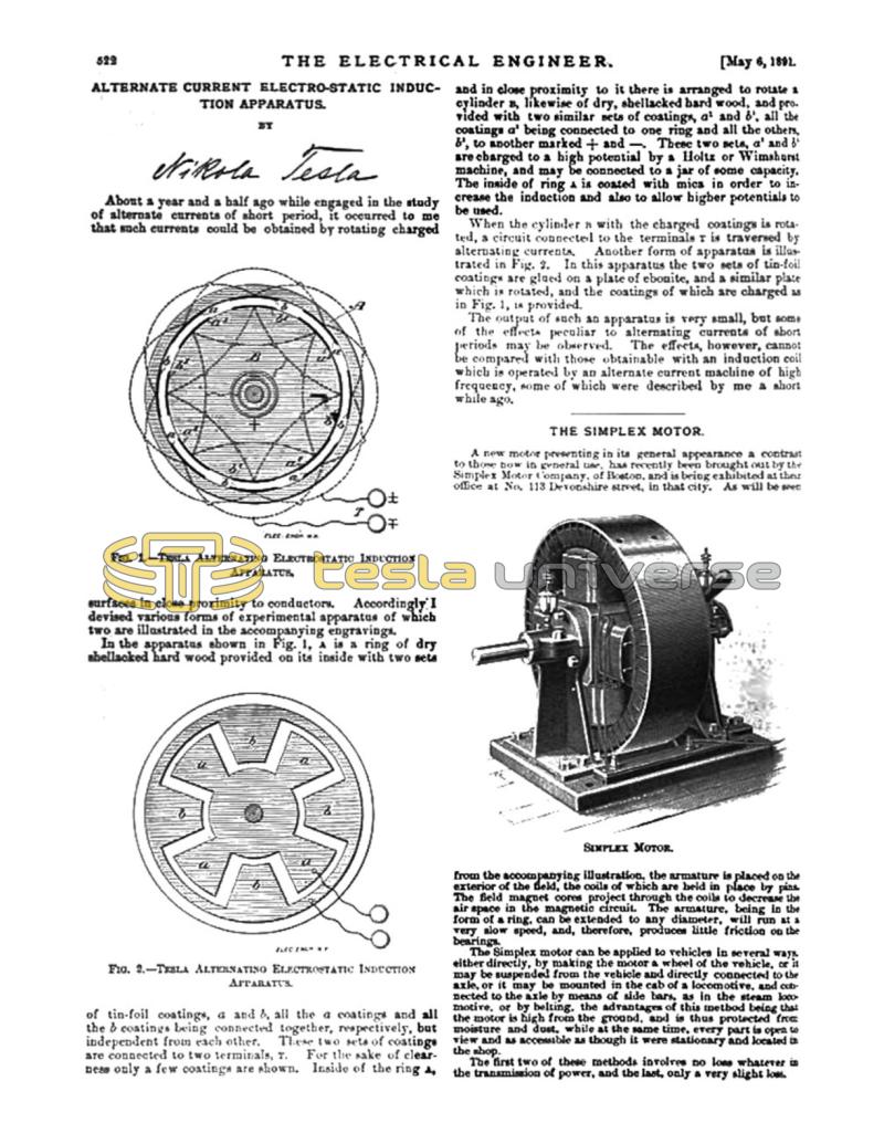 Preview of Alternate Current Electro-Static Induction Apparatus article