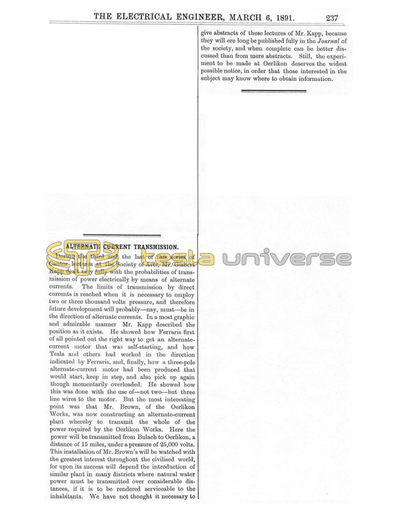 Preview of Alternate Current Transmission article