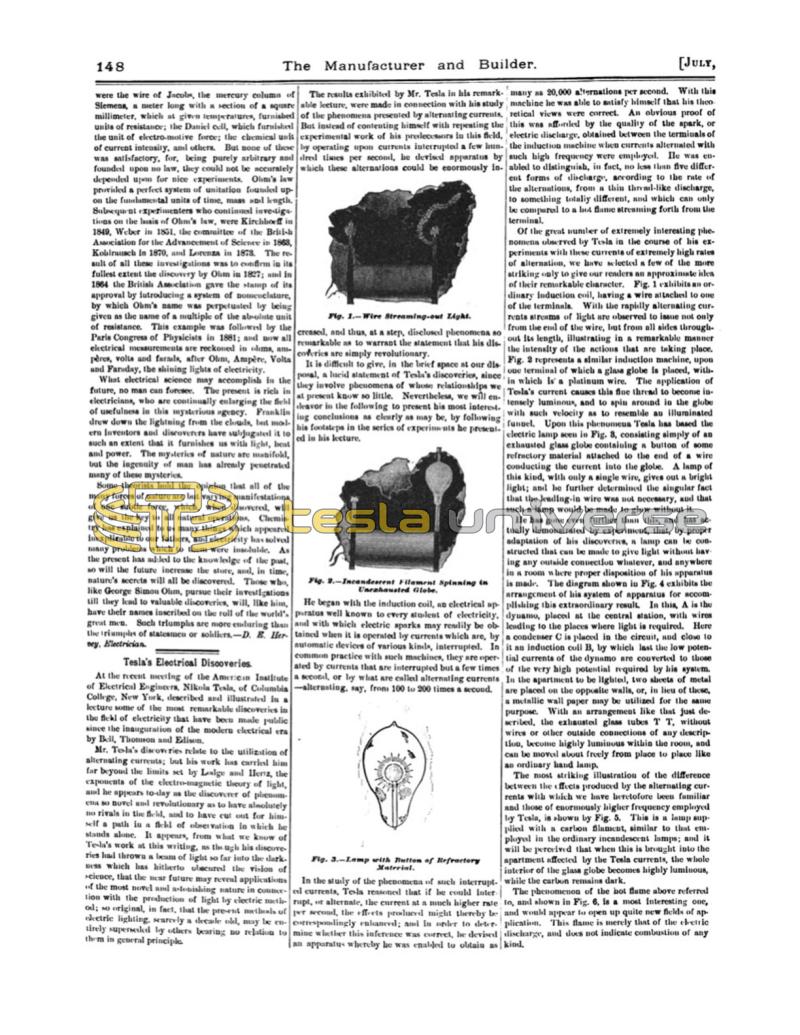 Preview of Tesla's Electrical Discoveries article