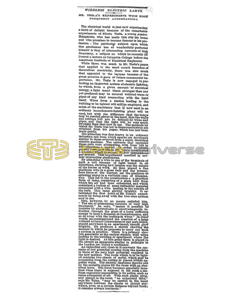 Preview of Wireless Electric Lamps article