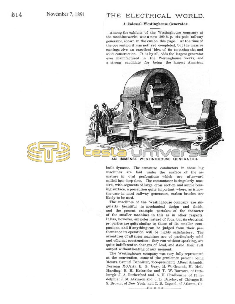 Preview of A Colossal Westinghouse Generator article
