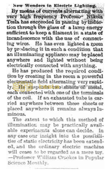 Preview of New Wonders in Electric Lighting article