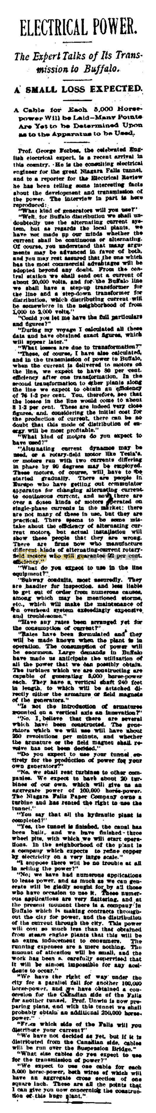 Preview of Electrical Power article
