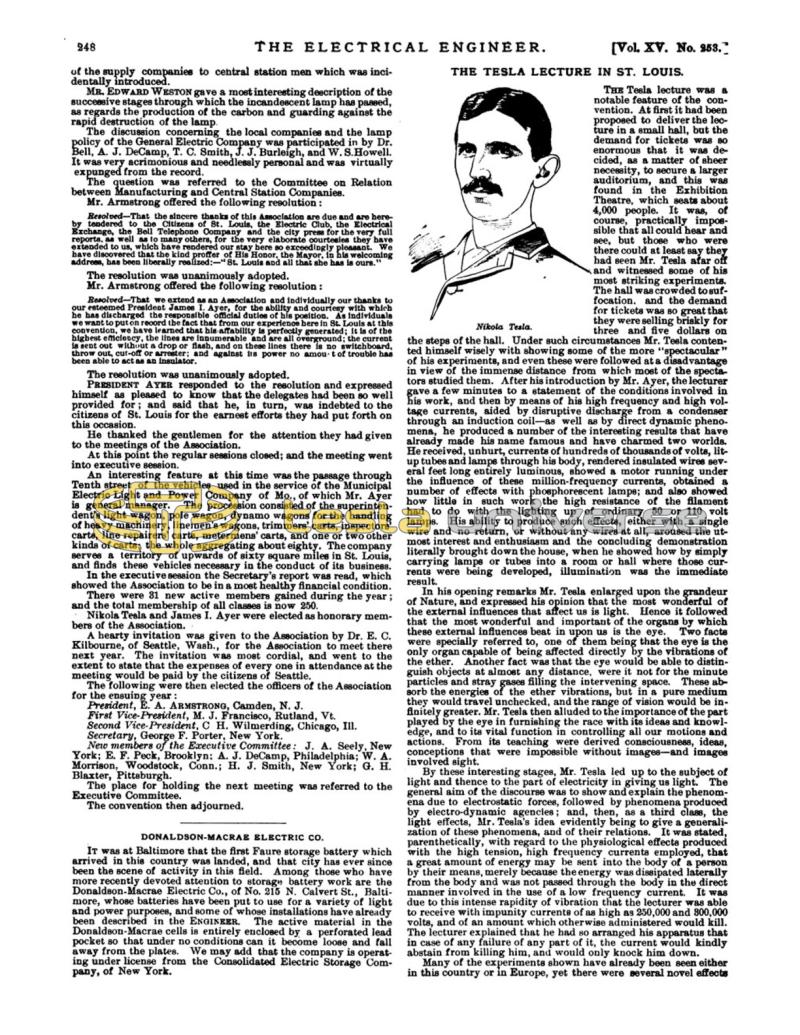 Preview of The Tesla Lecture in St. Louis article