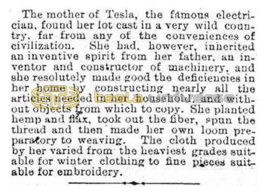 Preview of Tesla's Mother article