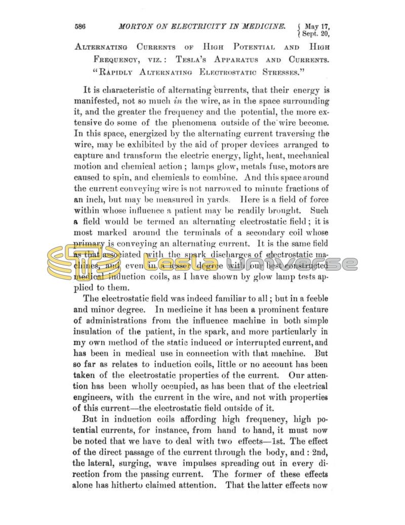 Preview of Morton on Electricity in Medicine article